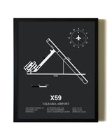 Unframed Valkaria Airport map print poster