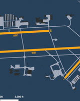 Closeup View of Melbourne Orlando International Airport poster