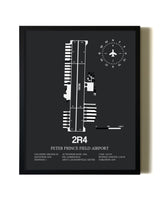 Unframed Peter Prince Field Airport map print poster