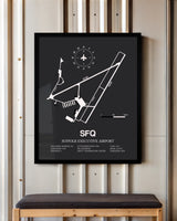 Frame color options for Suffolk Executive Airport Wall Art