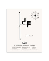 Gray St. Tammany Regional Airport framed poster displayed in an airplane hangar