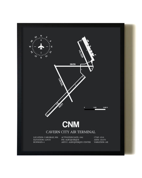 Unframed Cavern City Air Terminal map print poster