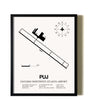 Framed Paulding Northwest Atlanta Airport wall art poster in black frame