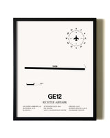 Framed Richter Airpark wall art poster in black frame