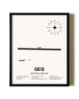 Framed Richter Airpark wall art poster in black frame