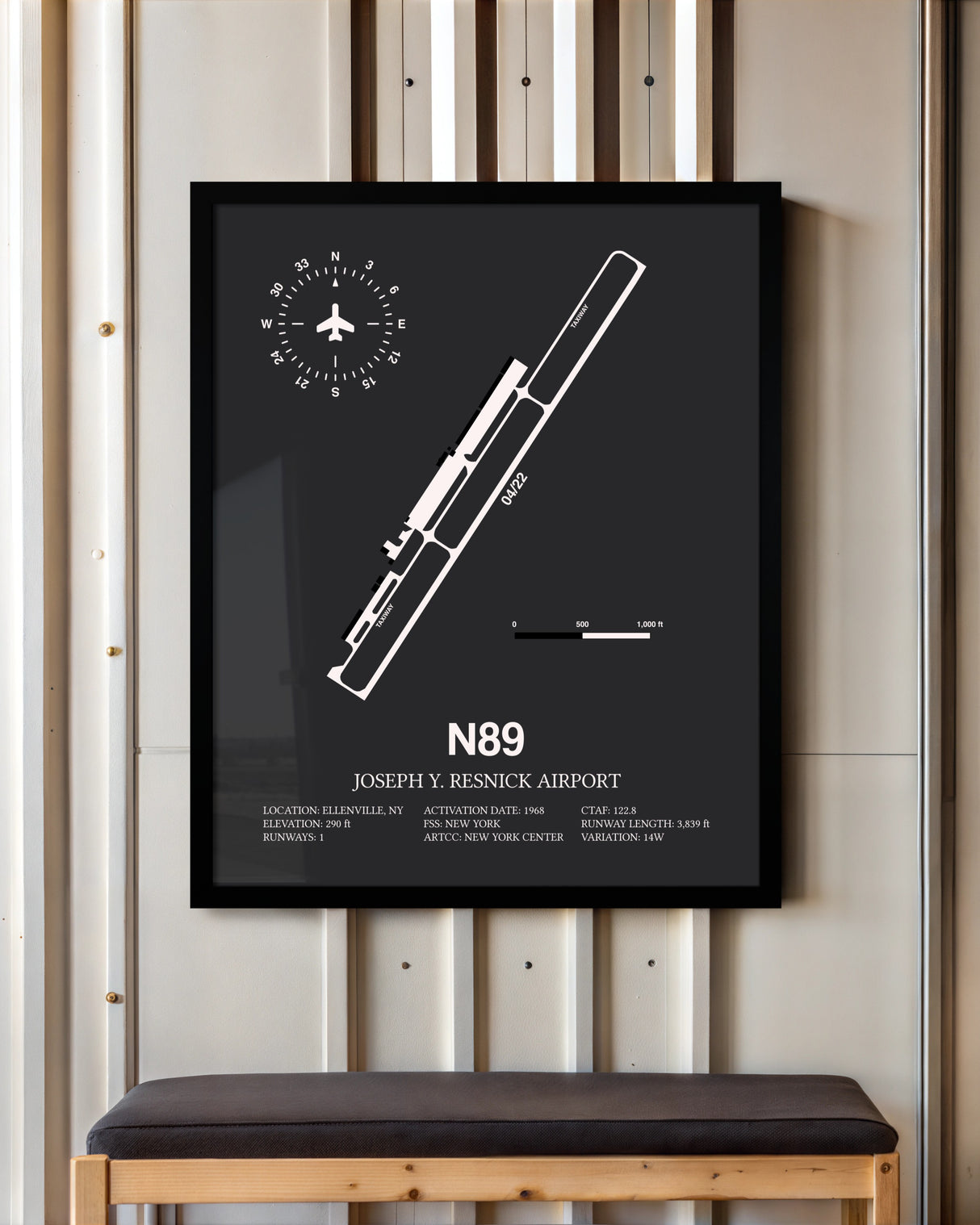Frame color options for Joseph Y. Resnick Airport Wall Art