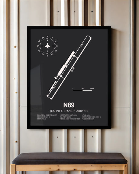 Frame color options for Joseph Y. Resnick Airport Wall Art