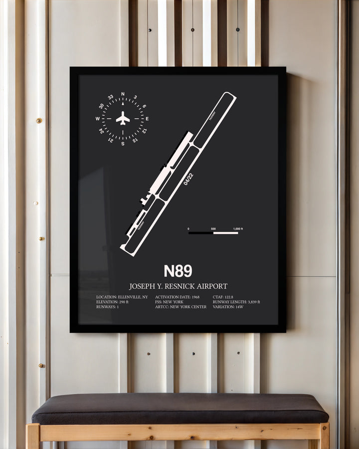 Frame color options for Joseph Y. Resnick Airport Wall Art