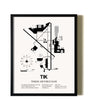 Framed Tinker Air Force Base wall art poster in black frame