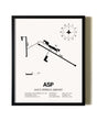 Framed Alice Springs Airport wall art poster in black frame