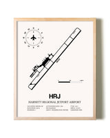 Harnett Regional Jetport Airport framed wall art in white frame