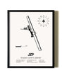 Framed Pickens County Airport wall art poster in black frame