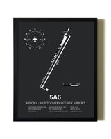 Unframed Winona - Montgomery County Airport map print poster