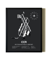 Unframed Buchanan Field map print poster