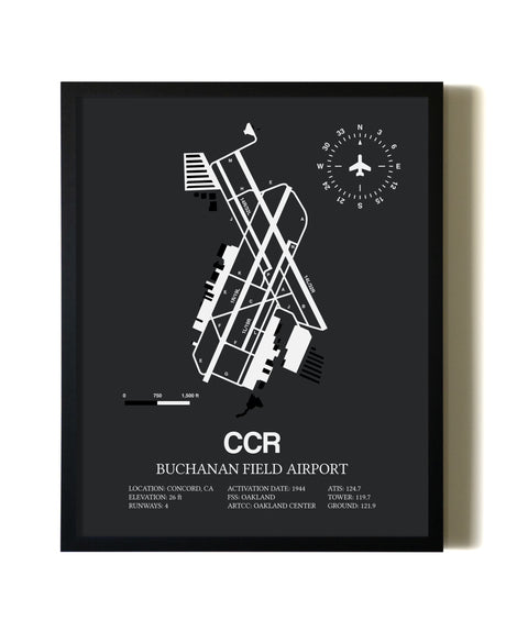 Unframed Buchanan Field map print poster