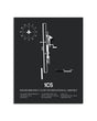 Gray Framed Bolingbrook's Clow International Airport layout wall art poster