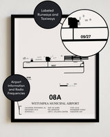 08A Airport Map, Wetumpka Municipal Airport Print