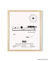 Detailed Airport Map of Wetumpka Municipal Airport (08A) in White with a Natural Frame