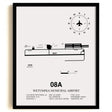Framed Detailed Airport Map of Wetumpka Municipal Airport (08A) in White with a Black Frame
