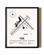 Framed Texarkana Regional Airport-Webb Field wall art poster in black frame
