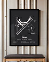 Frame color options for Roswell Air Center Airport Wall Art