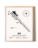 La Belle Municipal Airport framed wall art in white frame