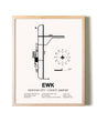 Newton City / County Airport framed wall art in white frame