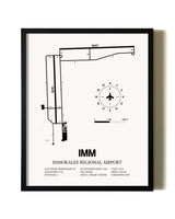 Framed Immokalee Regional Airport wall art poster in black frame