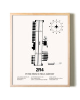 Peter Prince Field Airport framed wall art in white frame