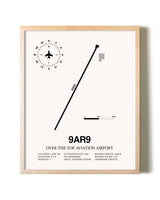 Over the Top Aviation Airport framed wall art in white frame
