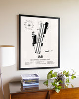 McConnell Air Force Base aviation wall décor in black wood frame