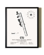 Framed West Georgia Regional Airport/ O. V. Gray Field wall art poster in black frame