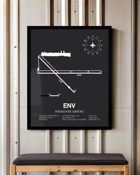 Frame color options for Wendover Airport Wall Art