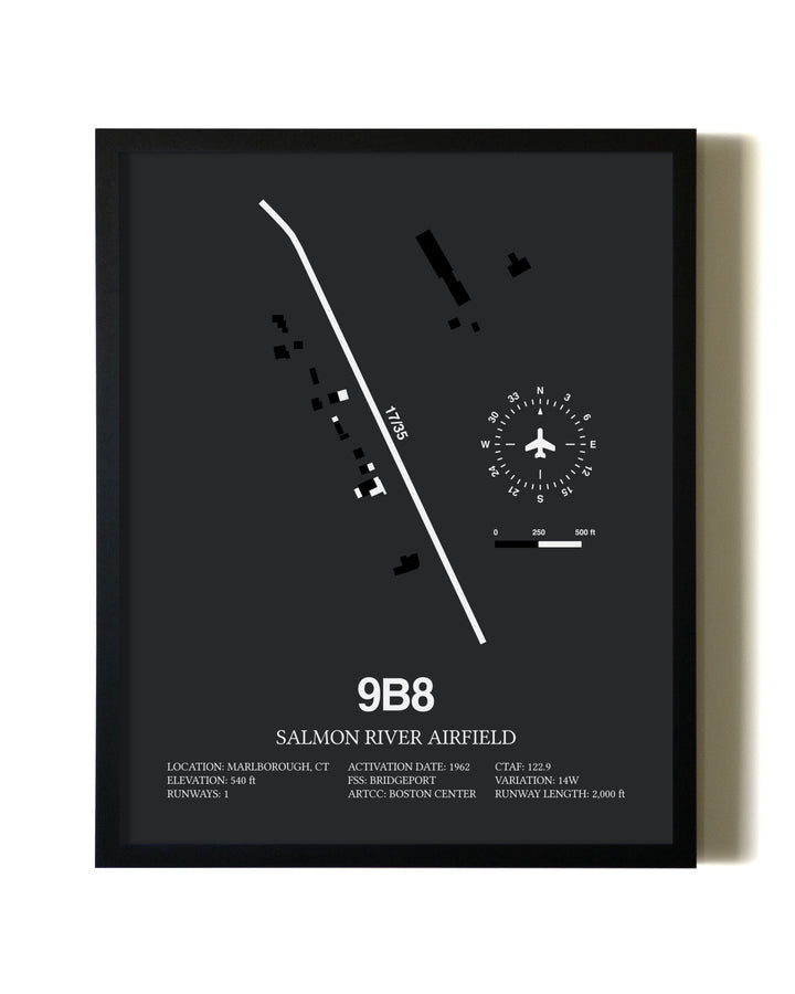 Unframed Salmon River Airfield map print poster