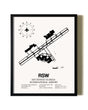 Framed Southwest Florida International Airport wall art poster in black frame