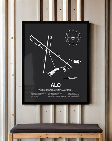 Frame color options for Waterloo Regional Airport Wall Art
