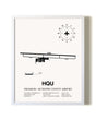 Thomson / McDuffie County Airport airport map poster in oak frame