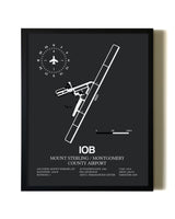 Unframed Mount Sterling / Montgomery County Airport map print poster
