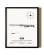 Framed Youngstown Elser Metro Airport wall art poster in black frame