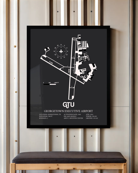 Frame color options for Georgetown Executive Airport At Johnny Gantt Field Wall Art