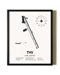 Framed York Airport wall art poster in black frame