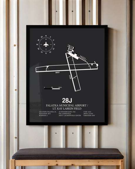 Frame color options for Palatka Municipal Airport / Lt. Kay Larkin Field Wall Art