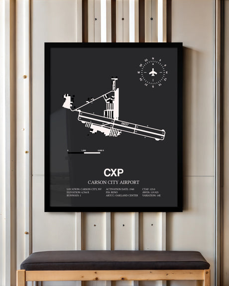Frame color options for Carson City Airport Wall Art
