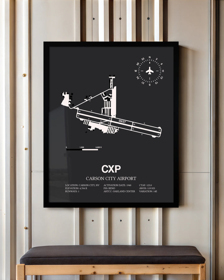 Frame color options for Carson City Airport Wall Art