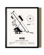 Framed Robins Air Force Base wall art poster in black frame