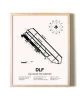 Laughlin AFB Airport framed wall art in white frame