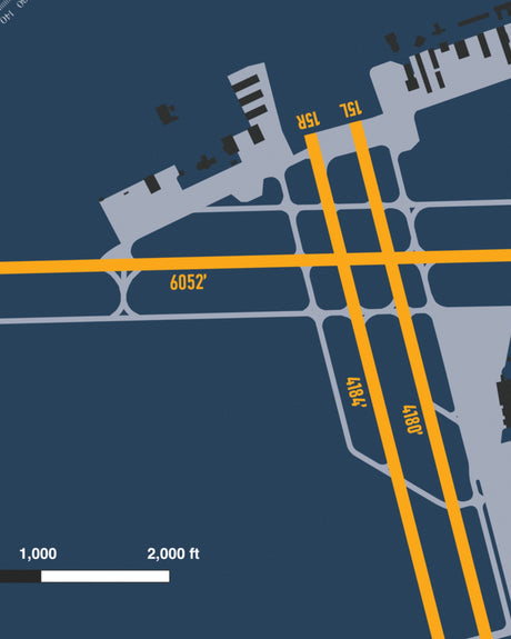 Closeup View of Santa Barbara Municipal Airport poster
