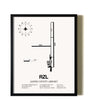 Framed Jasper County Airport wall art poster in black frame