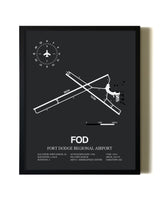 Unframed Fort Dodge Regional Airport map print poster