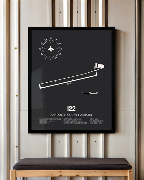 Frame color options for Randolph County Airport Wall Art